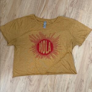 Next Level Apparel Mustard Yellow Graphic Tee